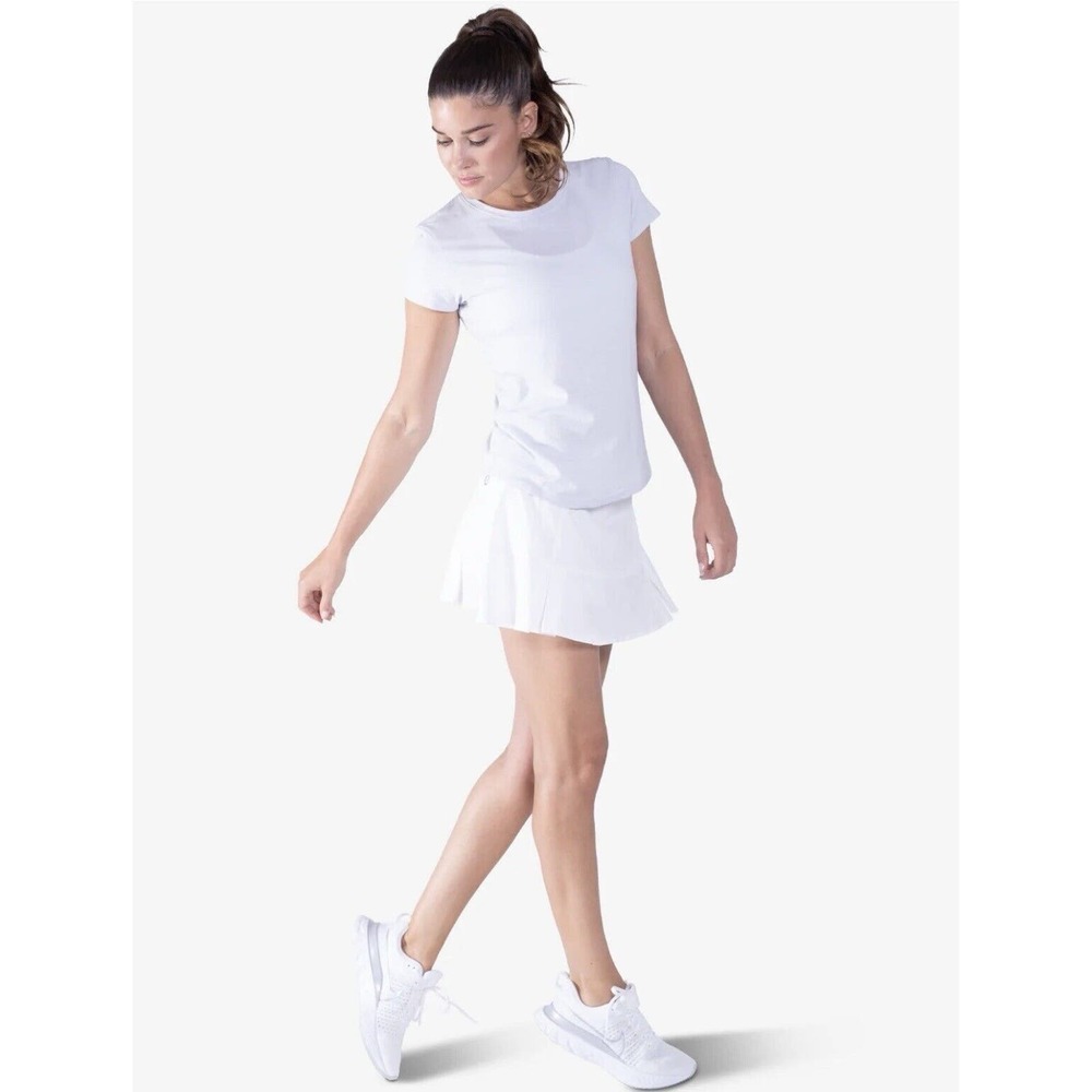 Tasc Rhythm Tennis Skirt White Women size Small‎